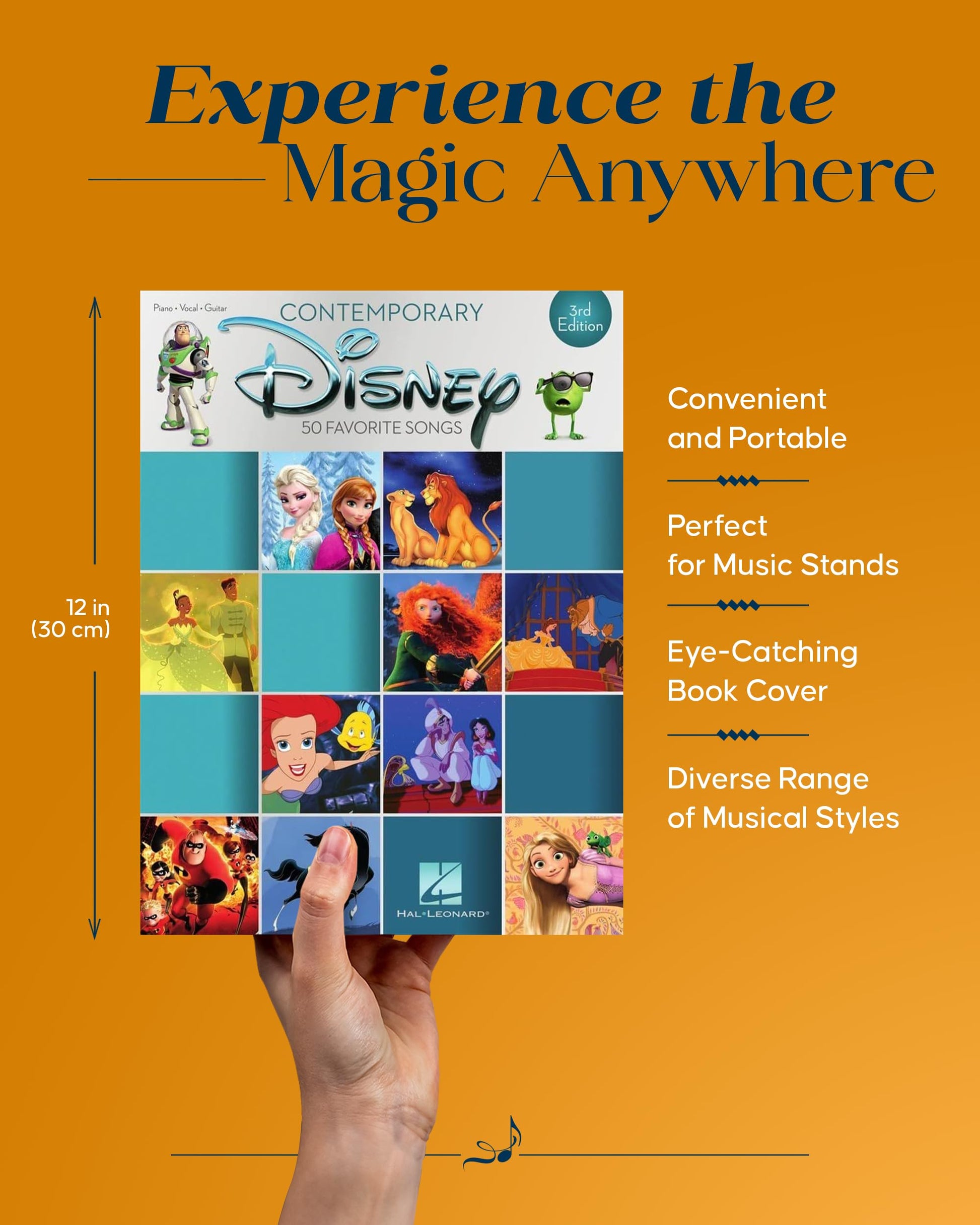 Contemporary Disney: 50 Favorite Songs - Disney Piano Book for Piano, Guitar, Vocal - Outstanding Sheet Music Book Collection - Vocal, Guitar, and Piano Song Book (Piano-vocal-guitar)