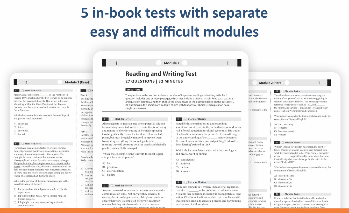 Digital SAT Practice Tests: 900+ SAT Practice Questions  5 Full-Length Tests with Detailed Explanations, Adaptive Online Tests & Free Scoring Tool for 2026 Exam