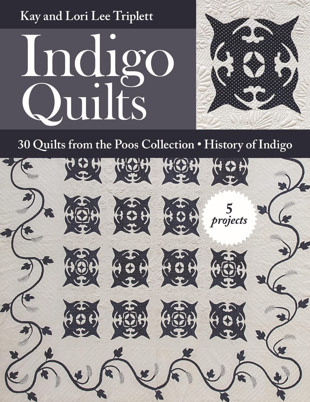 Indigo Quilts: 30 Quilts from the Poos Collection - History of Indigo - 5 Projects