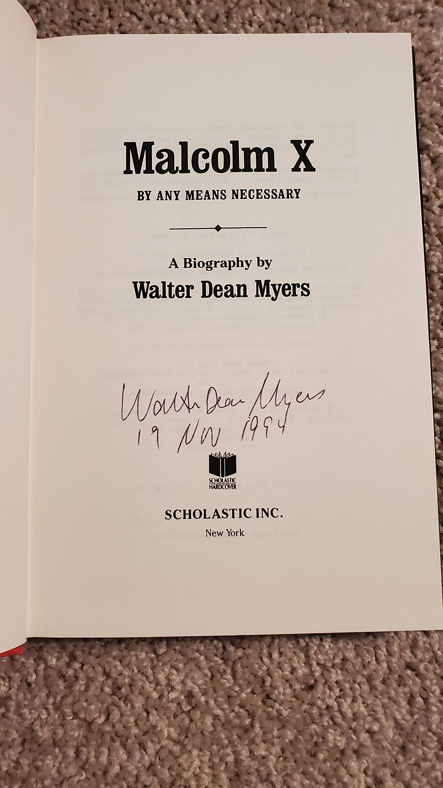 Malcolm X: By Any Means Necessary by Myers, Walter Dean