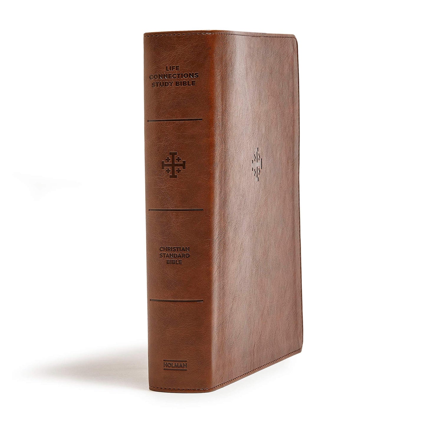 CSB Life Connections Study Bible, Brown LeatherTouch, Black Letter, Study Notes and Commentary, Margin Questions, Icons, Small Groups, Easy-to-Read Bible Serif Type