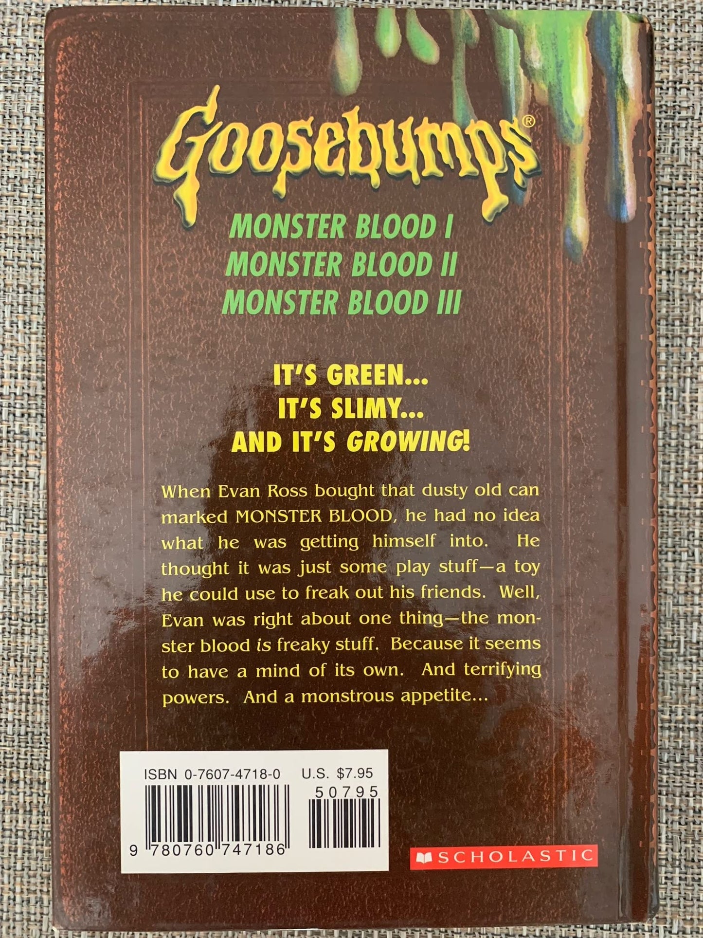 Goosebumps Monster Blood Collection(1,2 and 3) First Edition