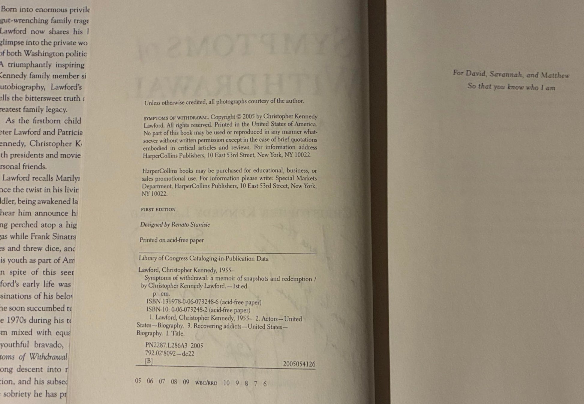 Symptoms of Withdrawal: A Memoir of Snapshots and Redemption