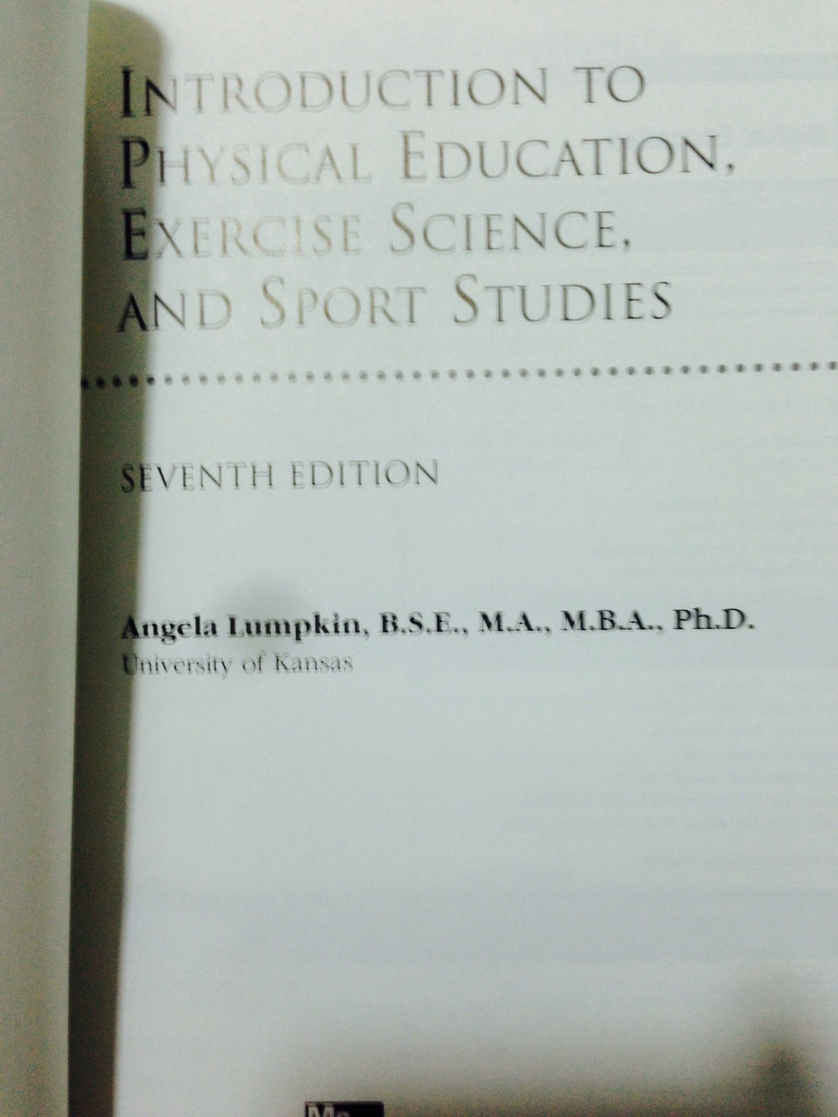 Introduction to Physical Education, Exercise Science, and Sport Studies