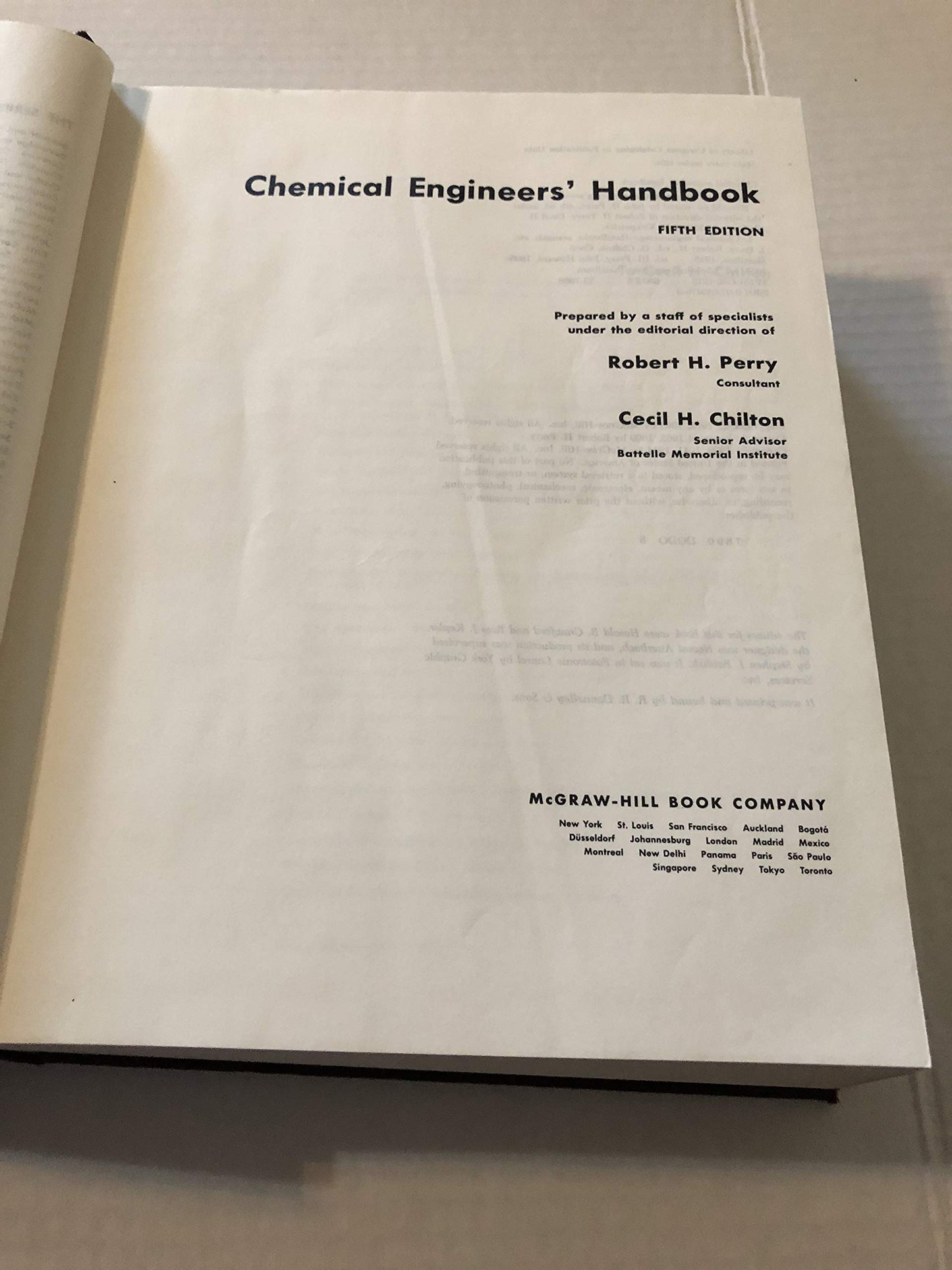 Chemical engineers' handbook (McGraw-Hill chemical engineering series)