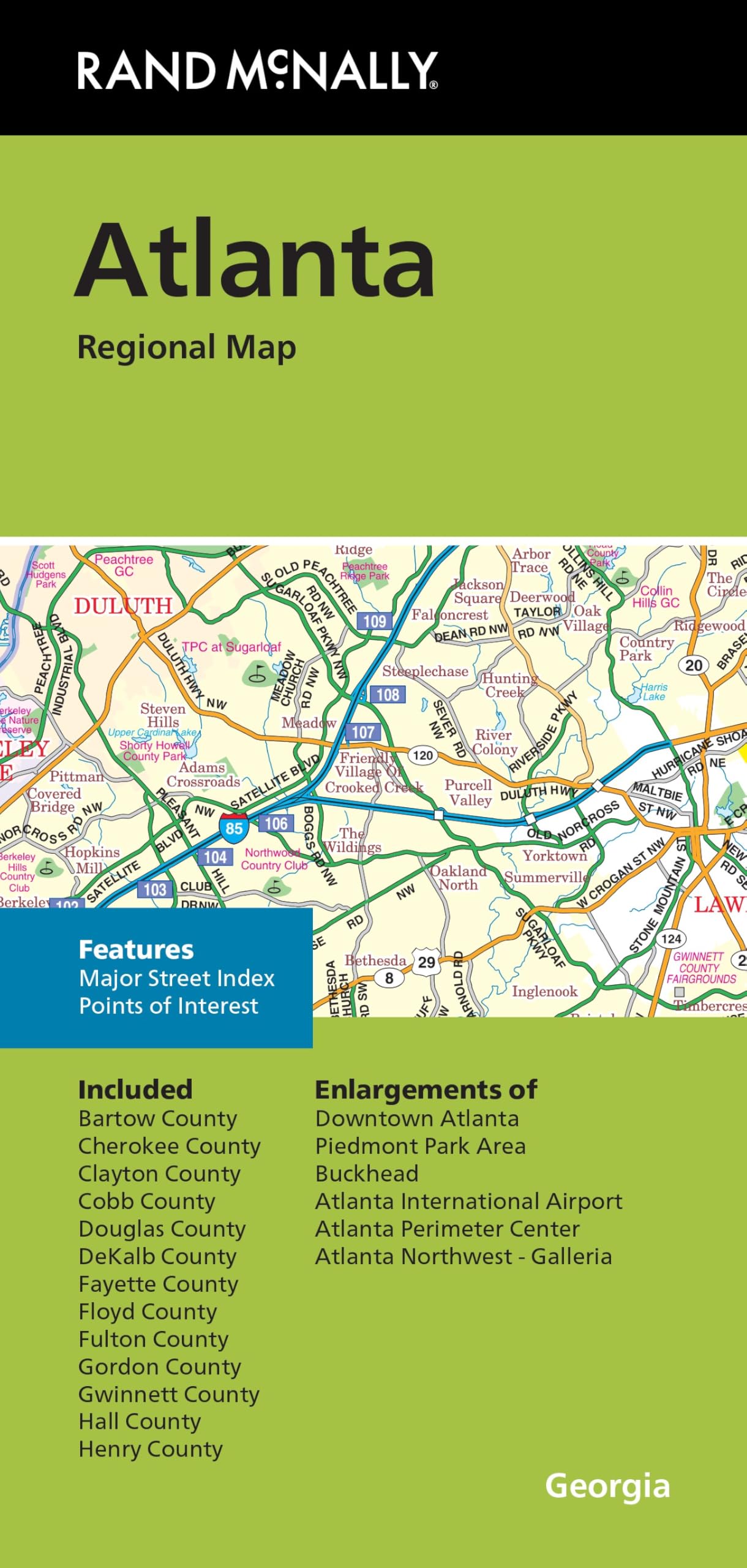 Rand McNally Folded Map: Atlanta Regional Map
