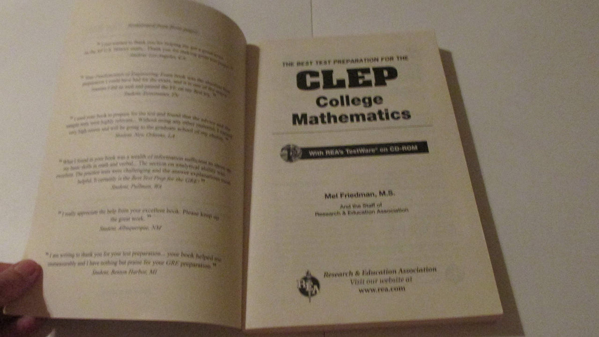 CLEP College Mathematics w/CD-ROM (CLEP Test Preparation)