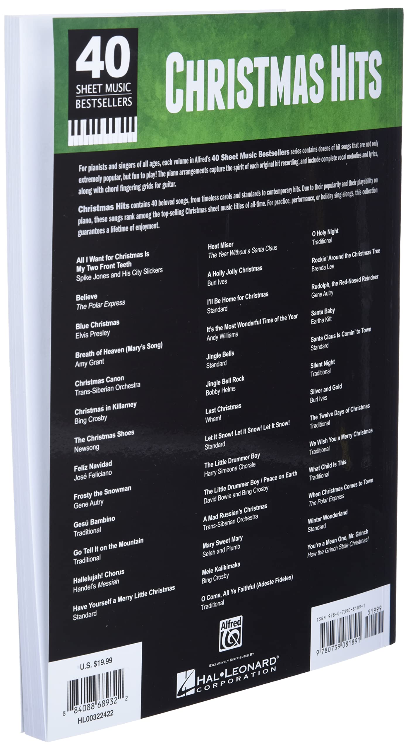 Christmas Hits: 40 Sheet Music Bestsellers Series
