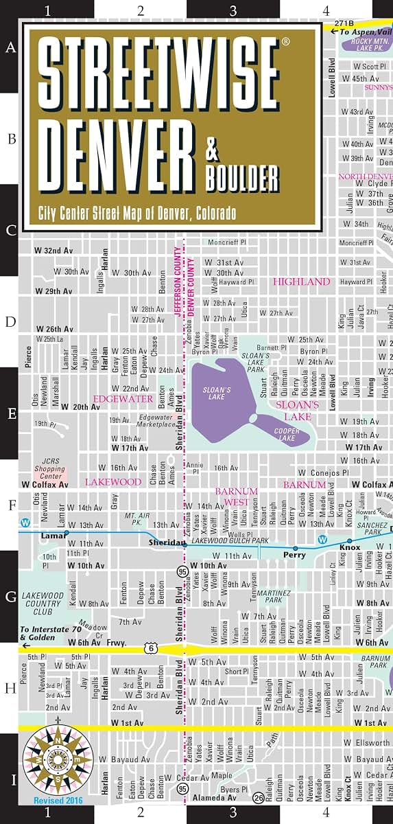 Streetwise Denver Map: Laminated City Center Map of Denver, Colorado (Michelin Streetwise Maps)