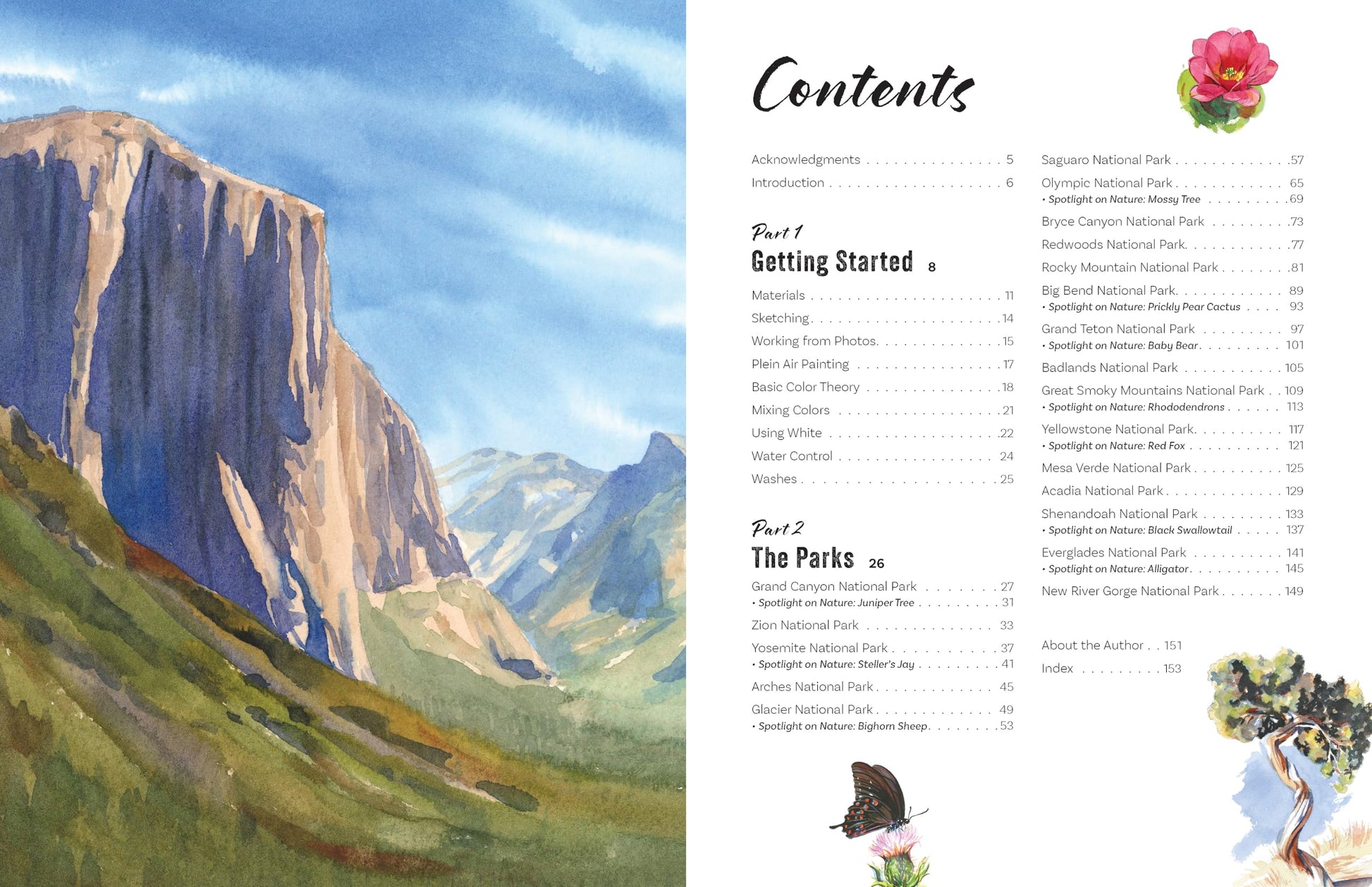 Paint the National Parks: A Watercolor Journey - Includes traceable templates and video tutorials