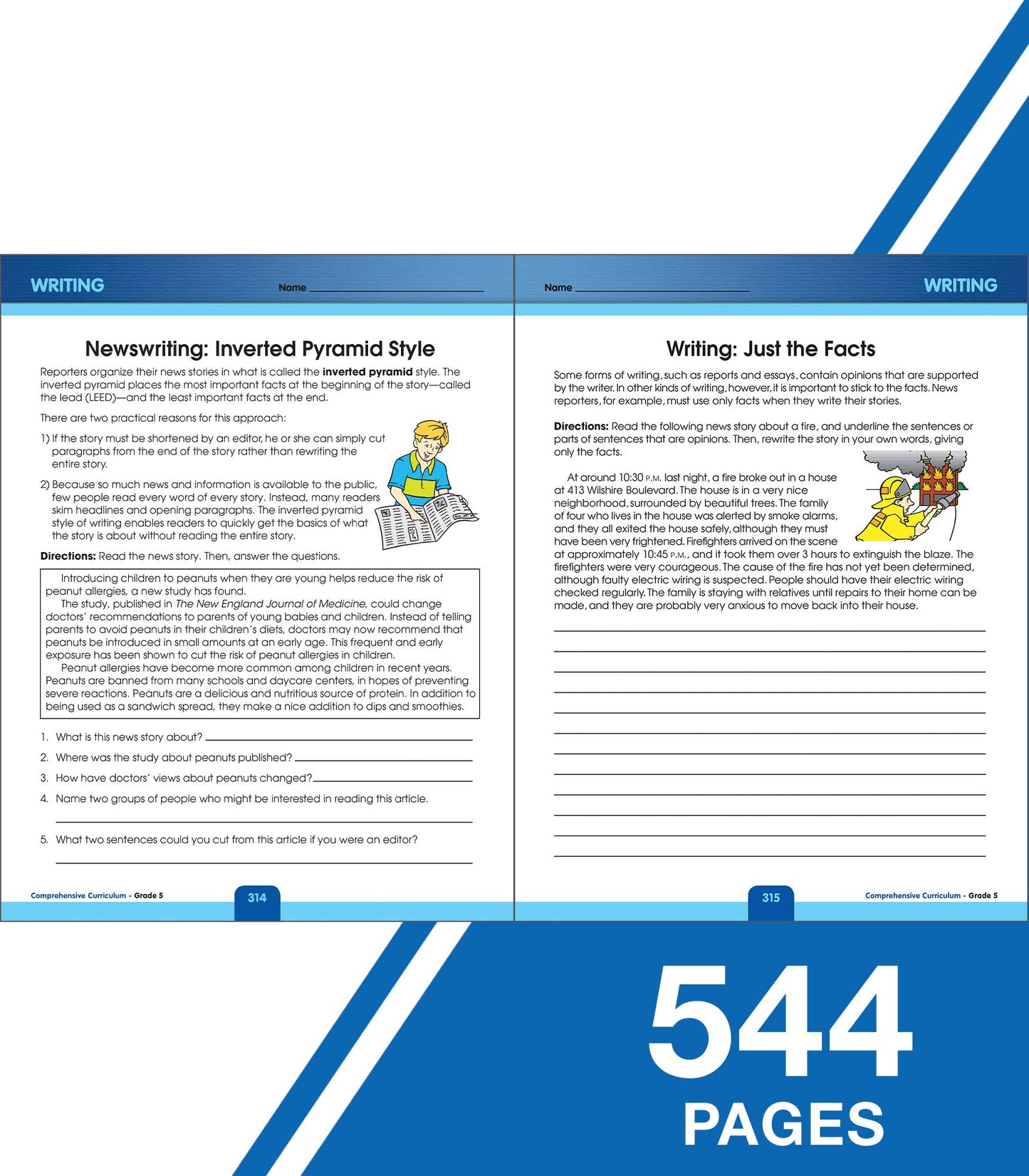 Carson Dellosa Comprehensive Curriculum of Basic Skills 5th Grade Workbooks All Subjects, Reading Comprehension, Language Arts, Grammar, Math, and Writing Practice, Classroom or Homeschool Curriculum