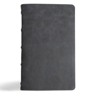 CSB Single-Column Personal Size Bible, Holman Handcrafted Collection, Marbled Slate Premium Calfskin, Black Letter, Presentation Page, Full-Color Maps, Easy-to-Read Bible Serif Type