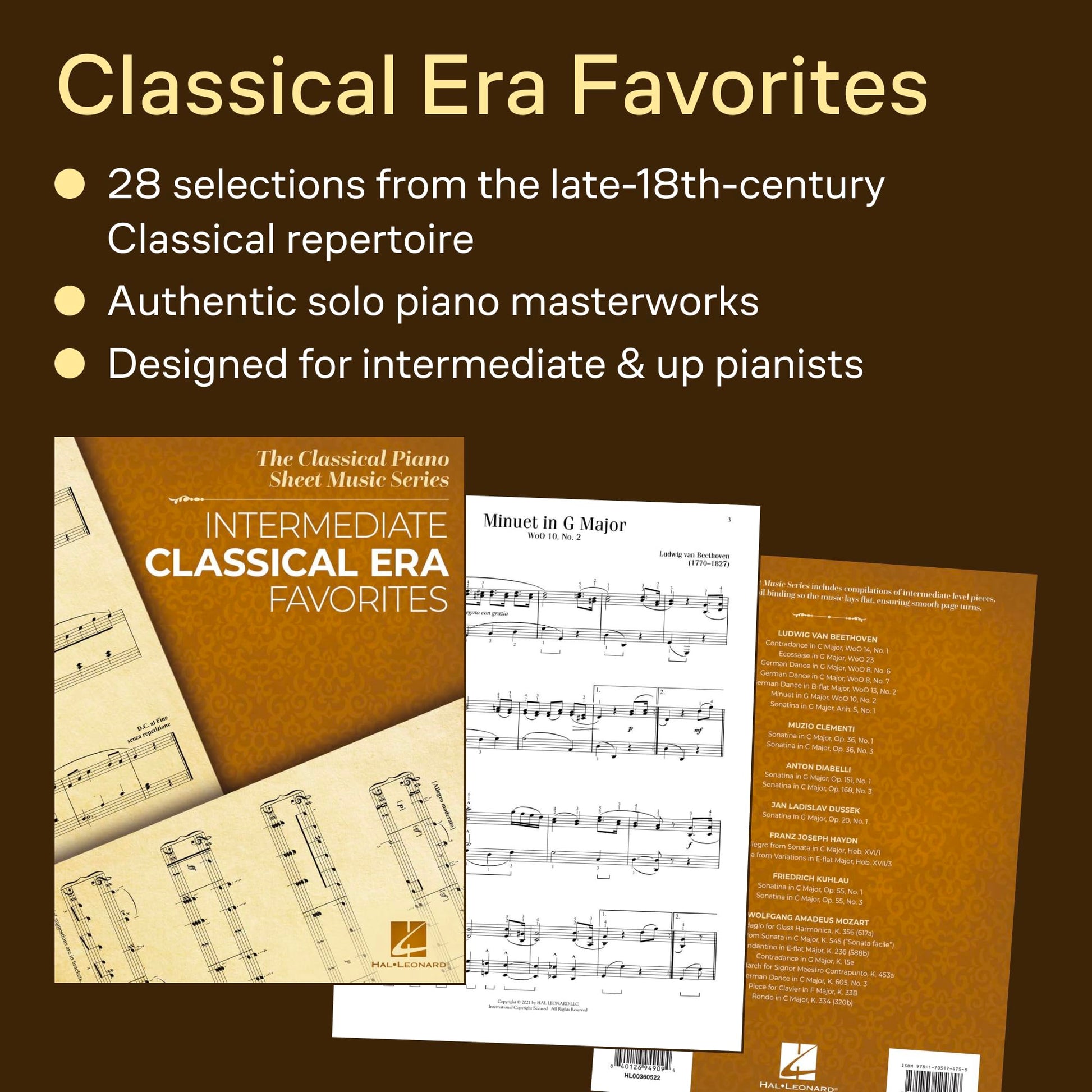 Intermediate Classical Era Favorites: The Classical Piano Sheet Music Series