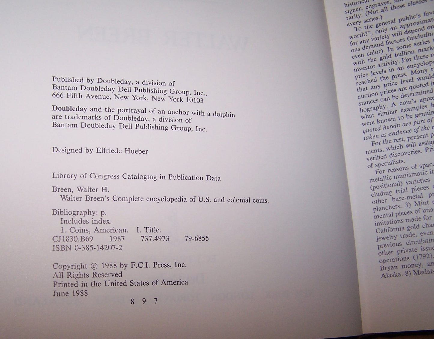 Walter Breen's Complete Encyclopedia of U.S. and Colonial Coins