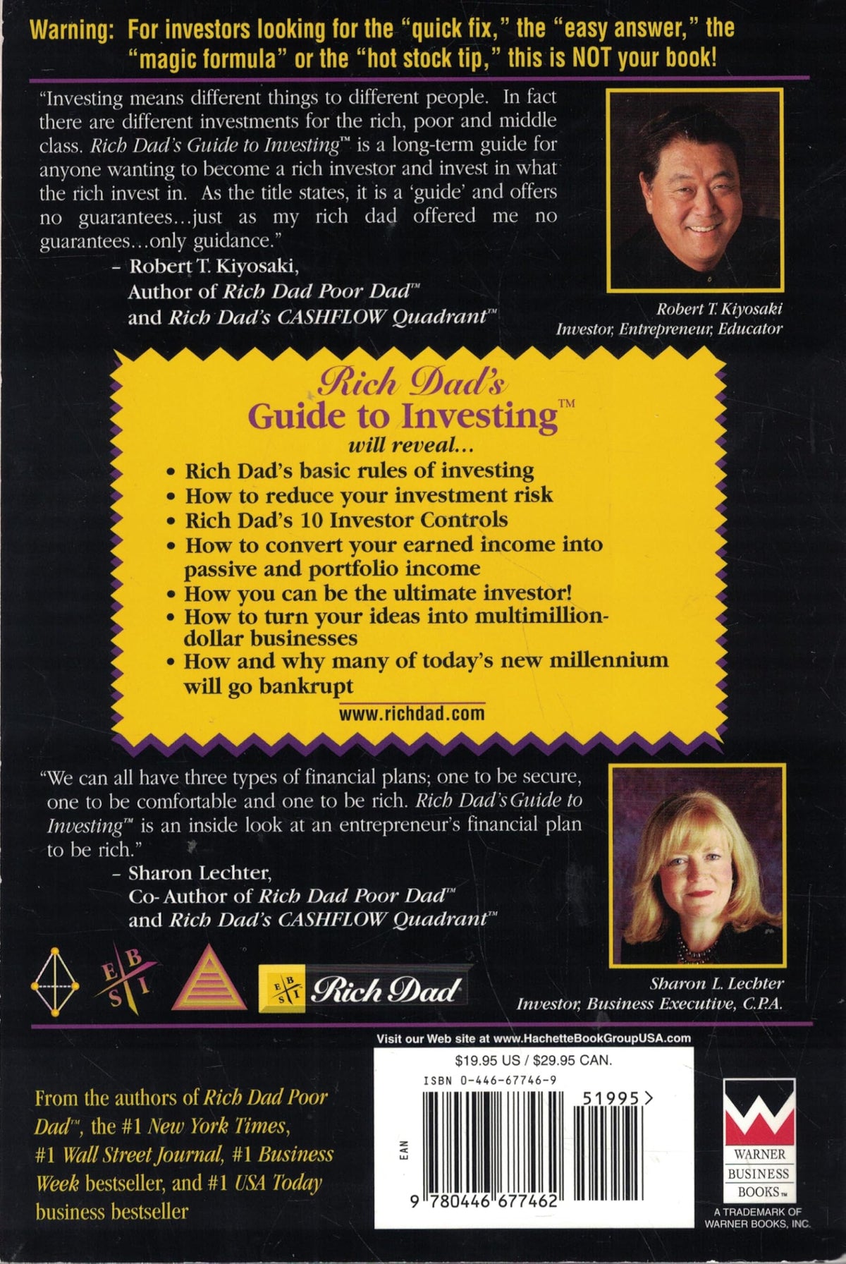 Rich Dad's Guide to Investing: What the Rich Invest in That the Poor and Middle Class Do Not!