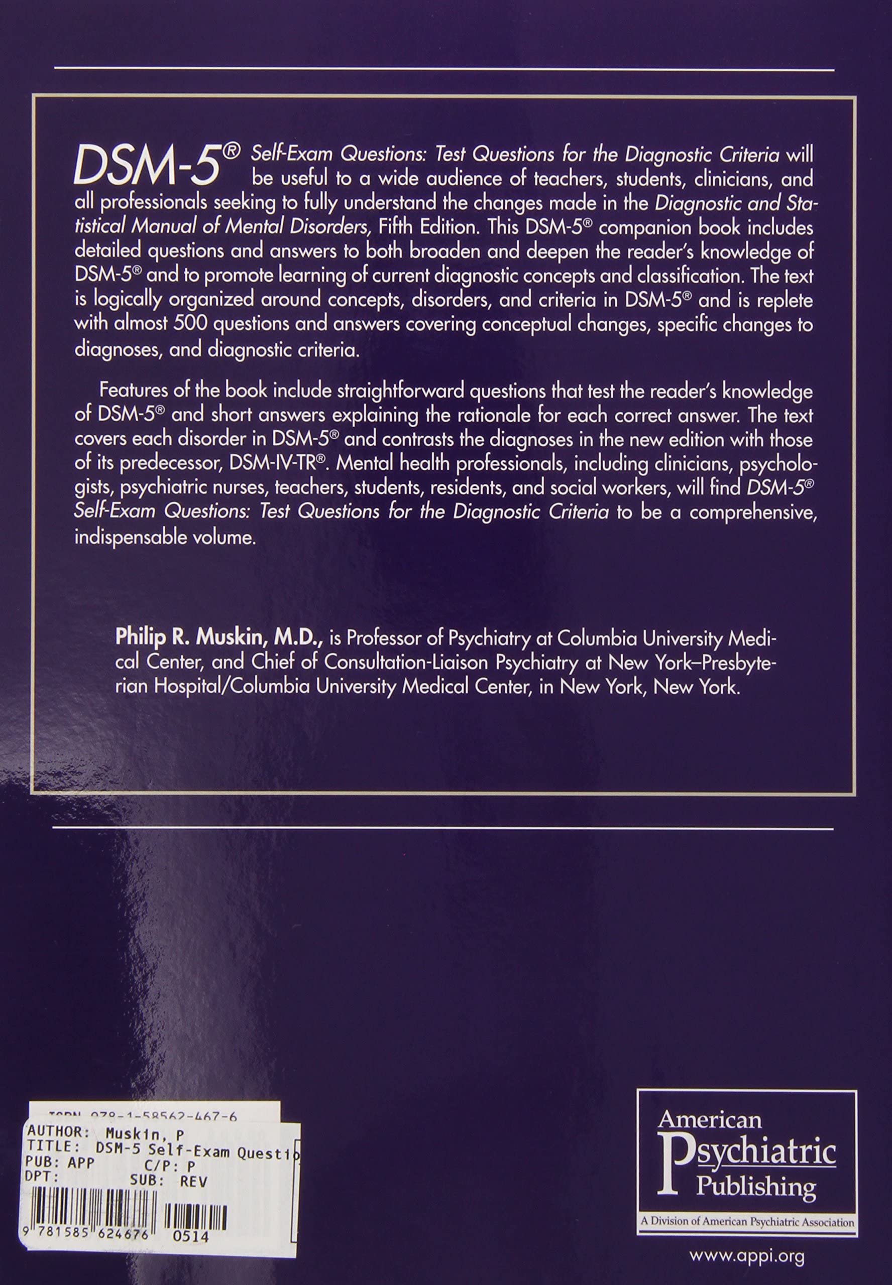 DSM-5 Self-Exam Questions: Test Questions for the Diagnostic Criteria