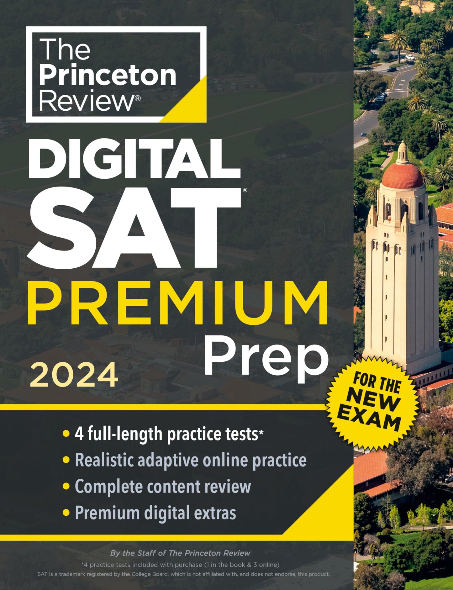 Princeton Review Digital SAT Premium Prep, 2024: 4 Practice Tests + Online Flashcards + Review & Tools (2024) (College Test Preparation)