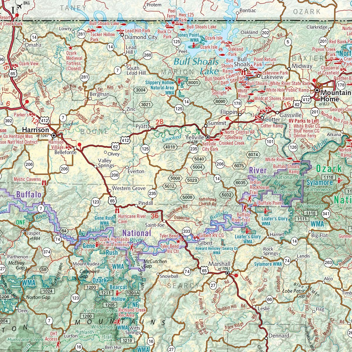 Arkansas, The Natural State, Recreation Map, 2022 Edition (Benchmark)