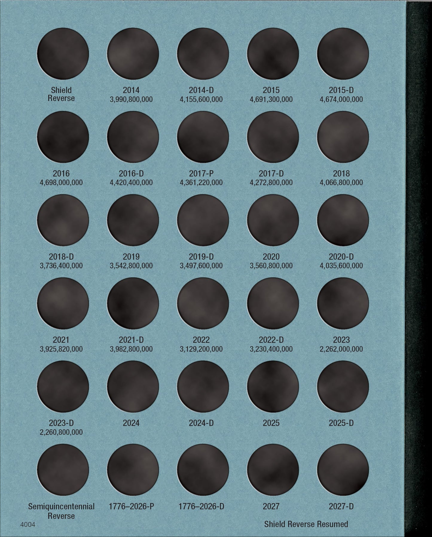 Official Whitman Coin Folder - Lincoln Cents Collection #4: Starting 2014