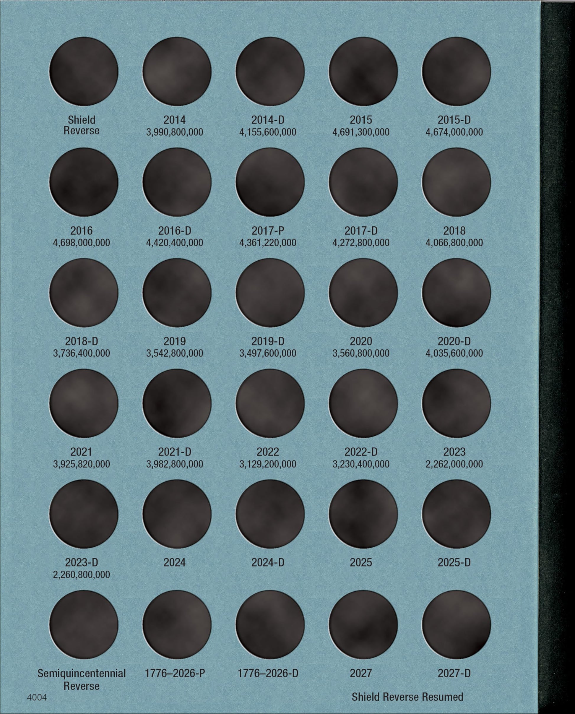 Official Whitman Coin Folder - Lincoln Cents Collection #4: Starting 2014
