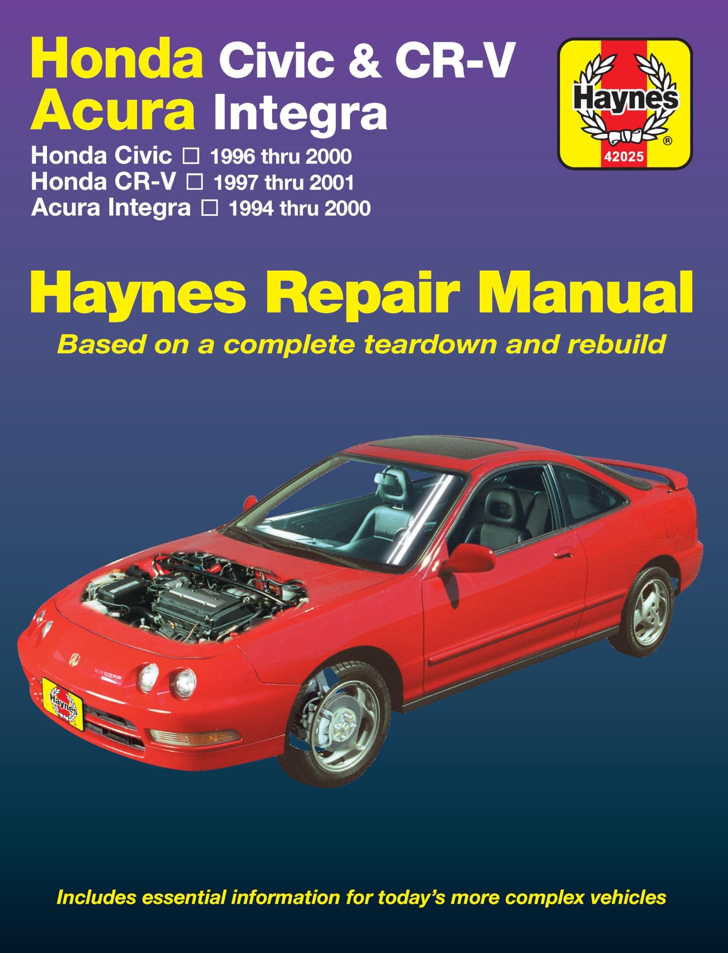 Honda Civic (96-00),CR-V (97-01),Acura Integra (94-00) Haynes (USA) (Paperback)