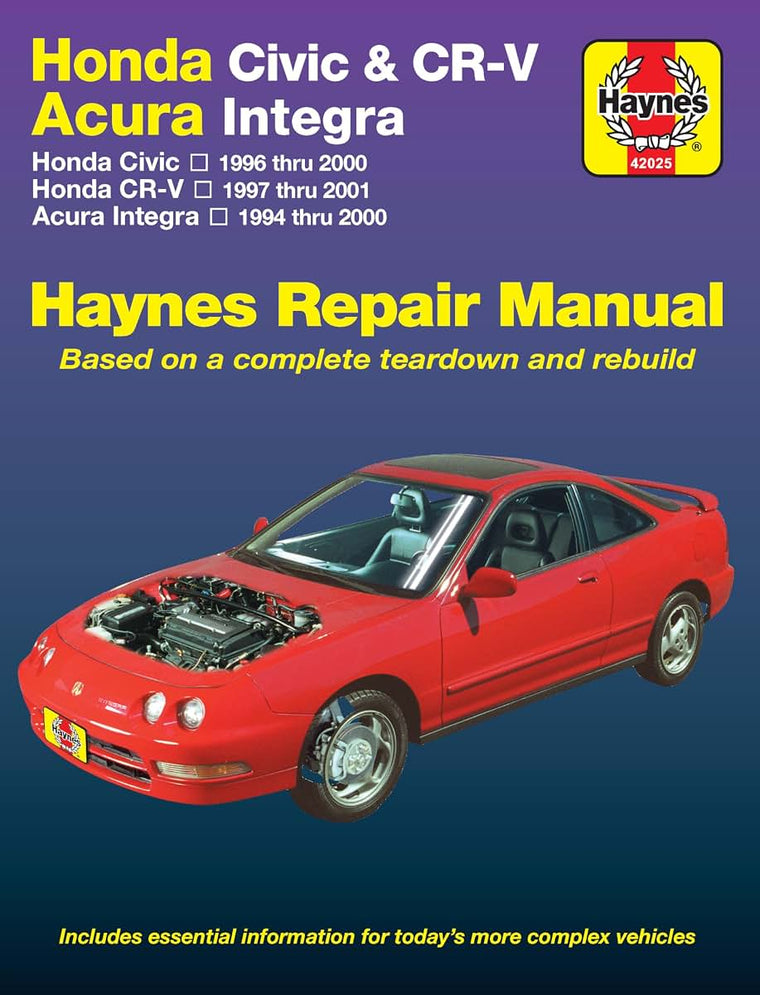 Honda Civic (96-00),CR-V (97-01),Acura Integra (94-00) Haynes (USA) (Paperback)