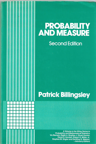 Probability and Measure (Wiley Series in Probability and Statistics)