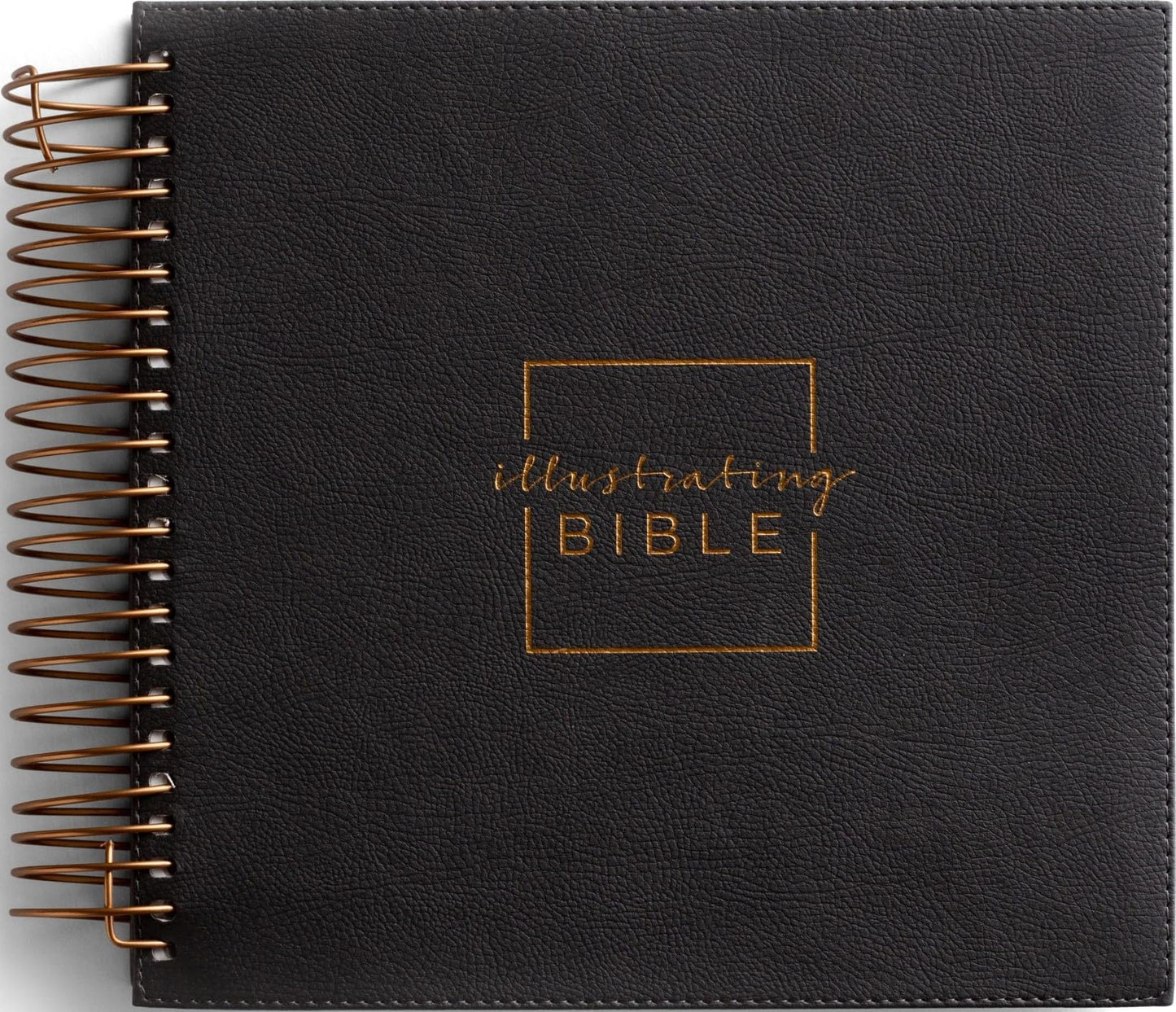 Illustrating Bible NIV Dark Grey (Spiral Bound), J3482 (8 Point Font)