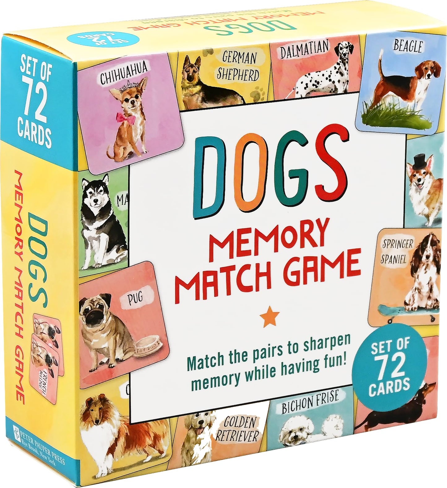 Dogs Memory Match Game (Set of 72 cards) by Peter Pauper Pre