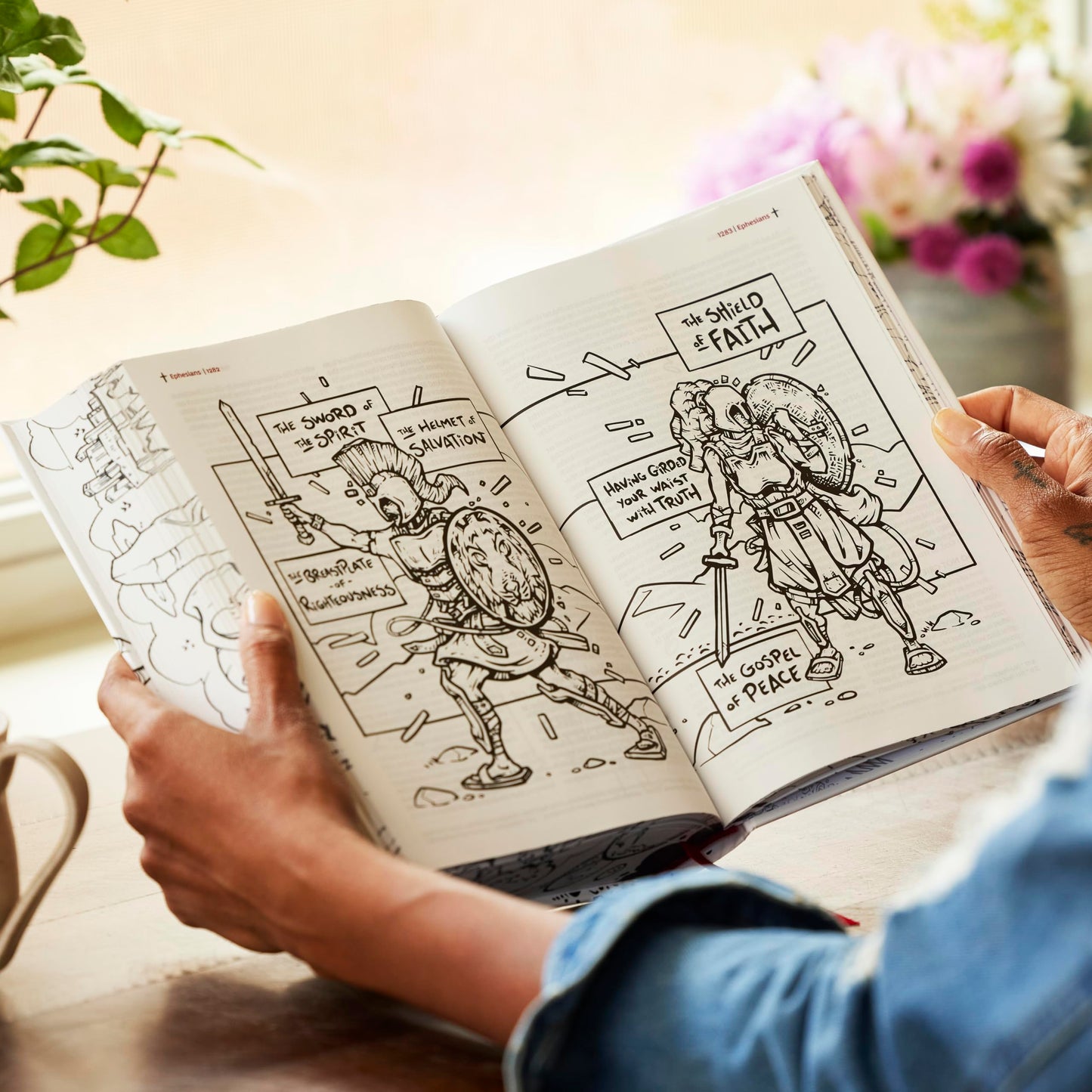 The Sketchbook Bible: The Complete Bible with Hundreds of Illustrations (NKJV, Hardcover, Red Letter, Comfort Print)
