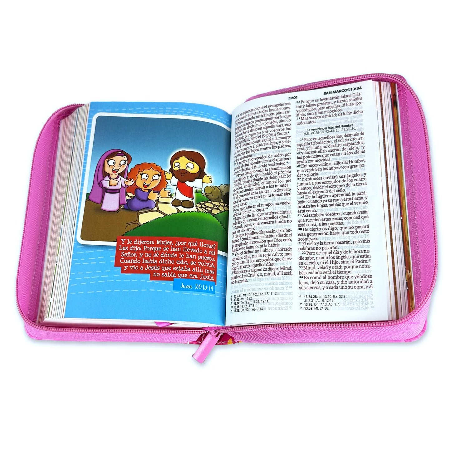 Biblia para Nias Mi Gran Viaje - Reina Valera 1960 imit piel acolchonada multicolor rosa