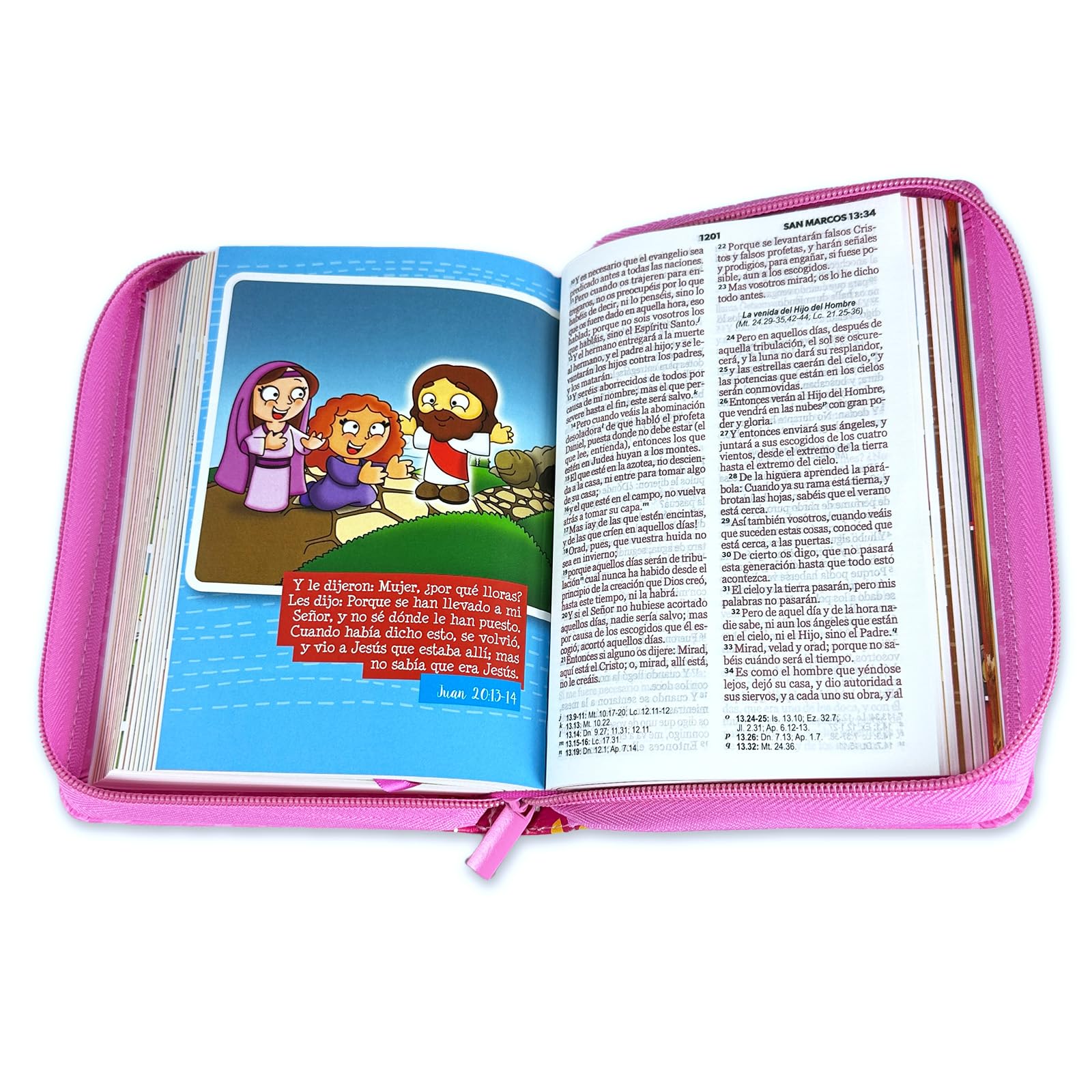 Biblia para Nias Mi Gran Viaje - Reina Valera 1960 imit piel acolchonada multicolor rosa