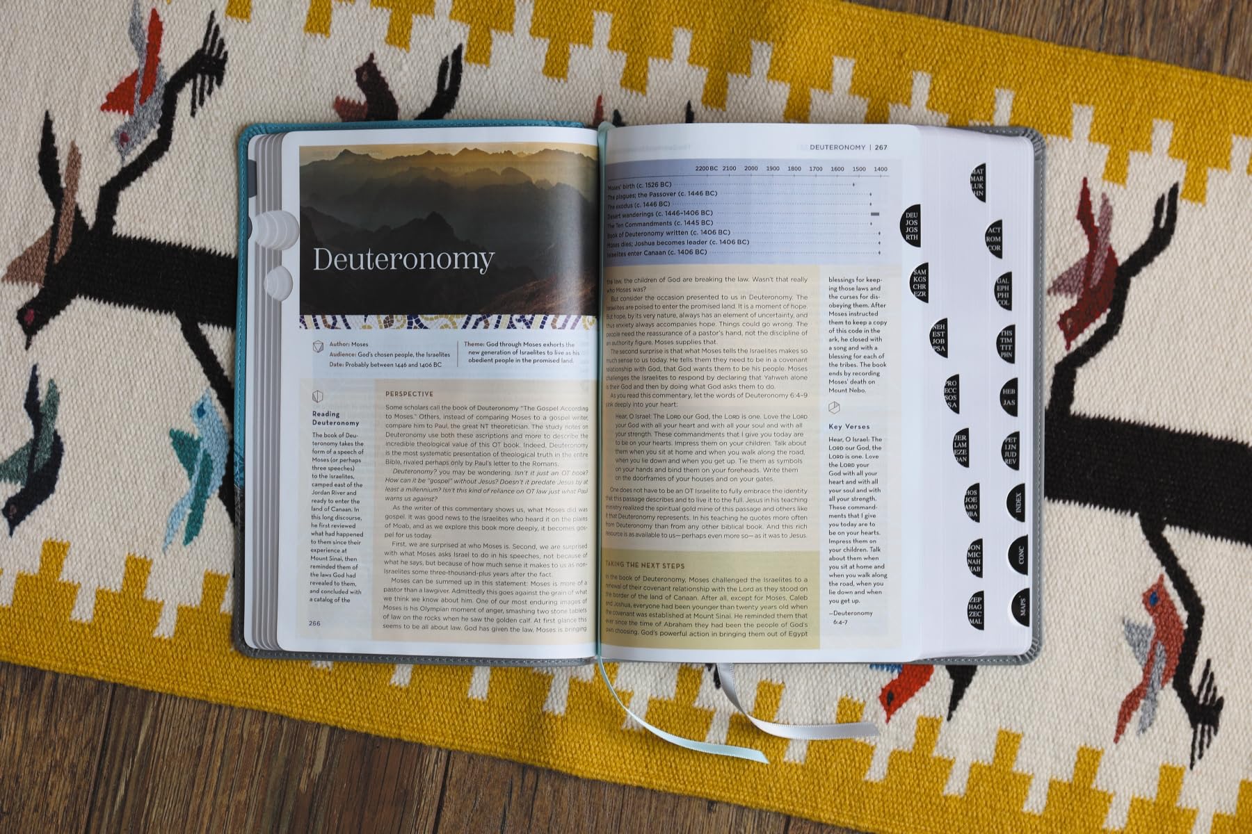 NIV Application Bible, Leathersoft, Teal/Grey, Red Letter, Thumb Indexed, Comfort Print: Bringing the Ancient Message of the Bible into Your World (NIV Application Commentary Resources)