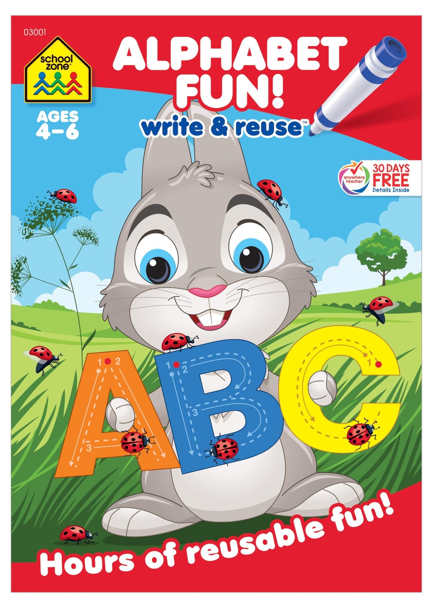 School Zone Alphabet Fun! Write & Reuse Workbook
