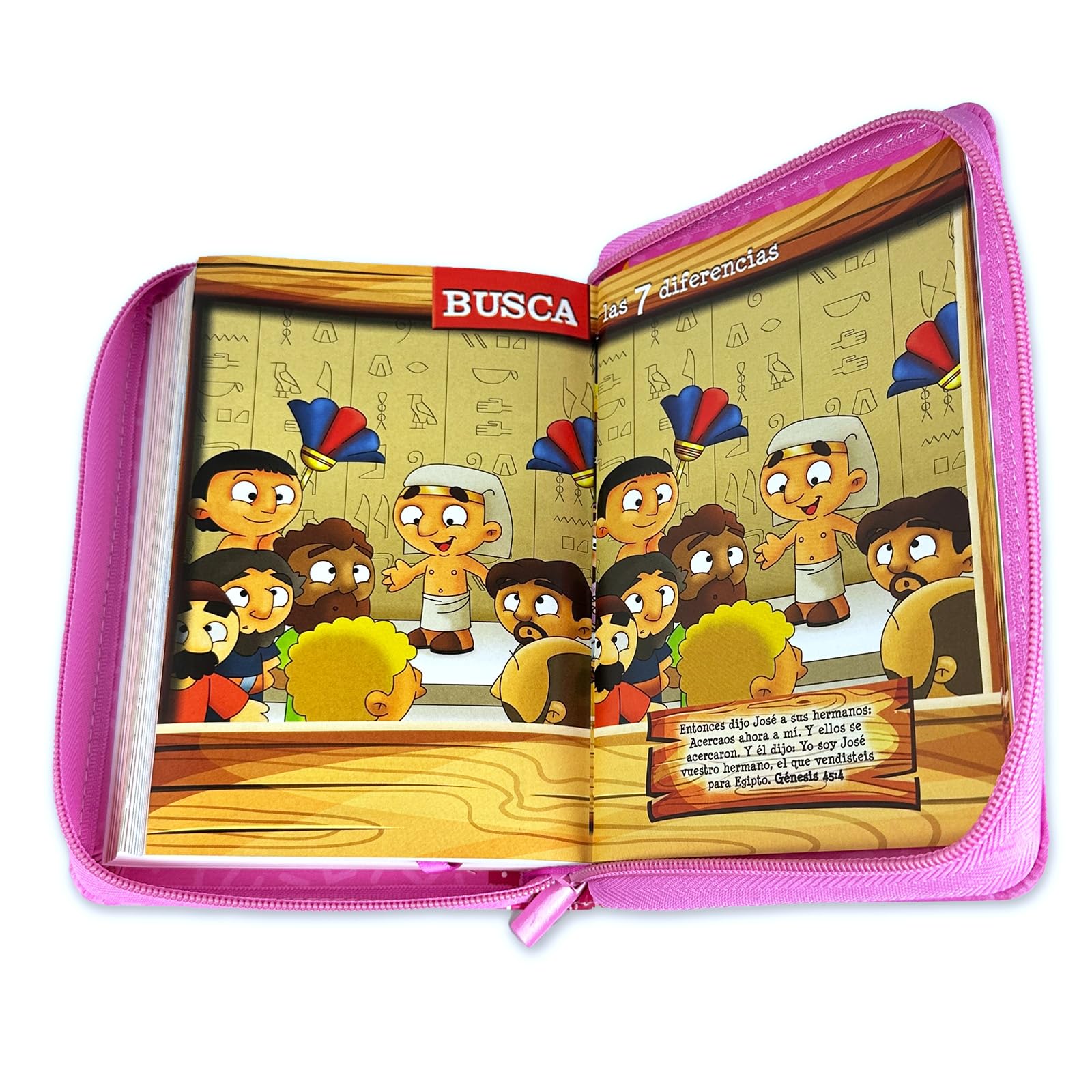 Biblia para Nias Mi Gran Viaje - Reina Valera 1960 imit piel acolchonada multicolor rosa