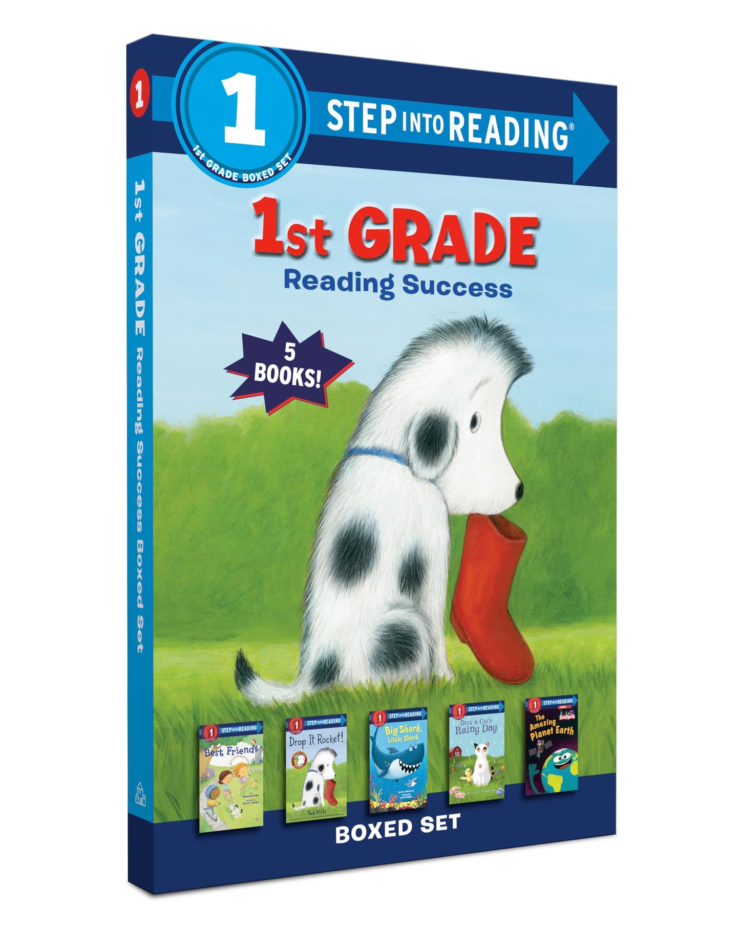 1st Grade Reading Success Boxed Set: Best Friends, Duck & Cat's Rainy Day, Big Shark, Little Shark, Drop It, Rocket! The Amazing Planet Earth (Step into Reading Boxed Set)