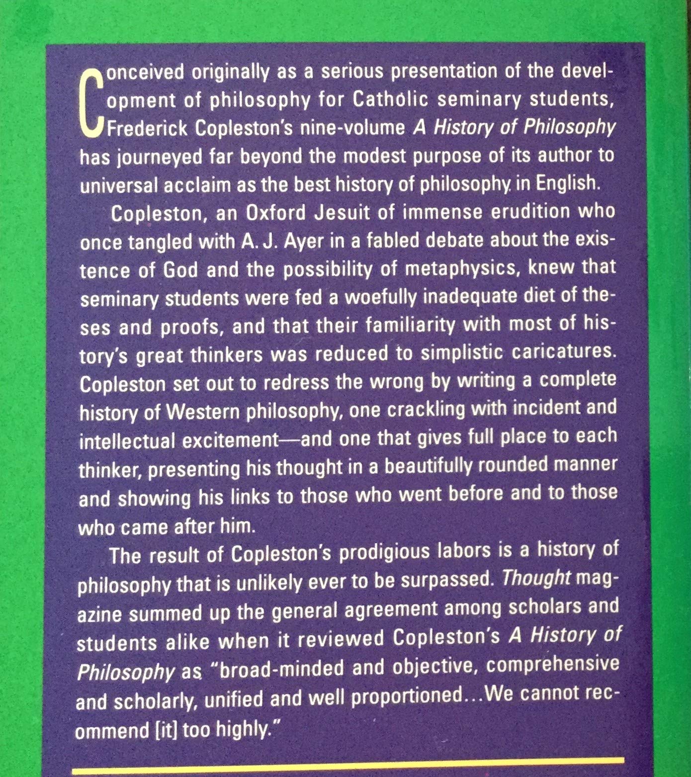 A History of Philosophy, Vol. 8: Modern Philosophy - Empiricism, Idealism, and Pragmatism in Britain and America