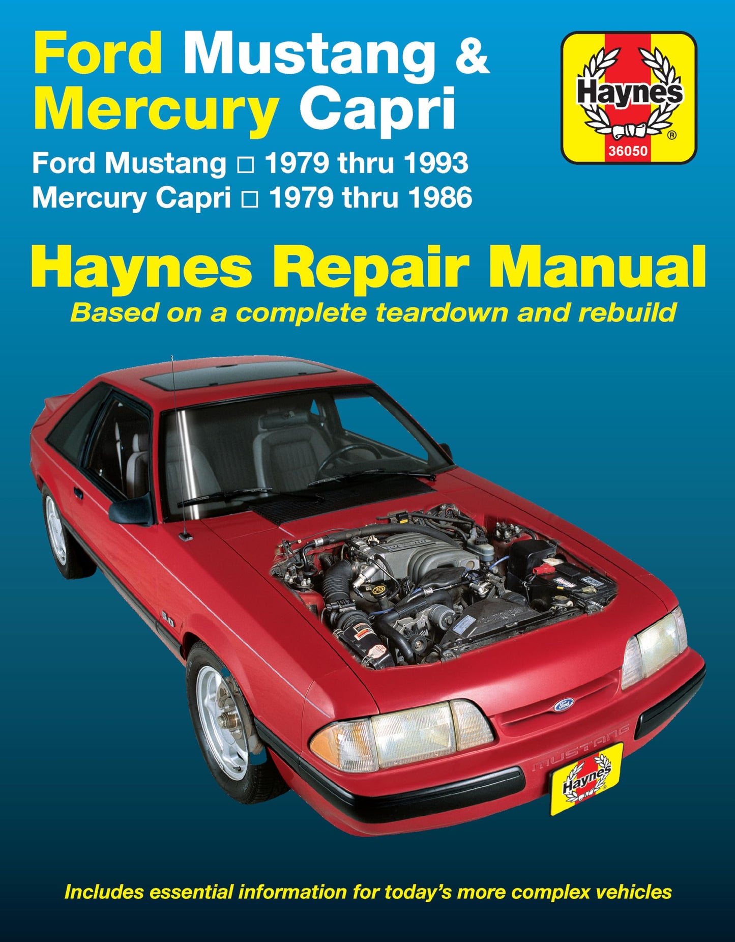 Ford Mustang Ghia & Cobra (1979-1993) & Mercury Capri Ghia & RS (1979-1986) with Inline 4-Cylinder & 6-Cylinder V6 & V8 Engines Haynes Repair Manual