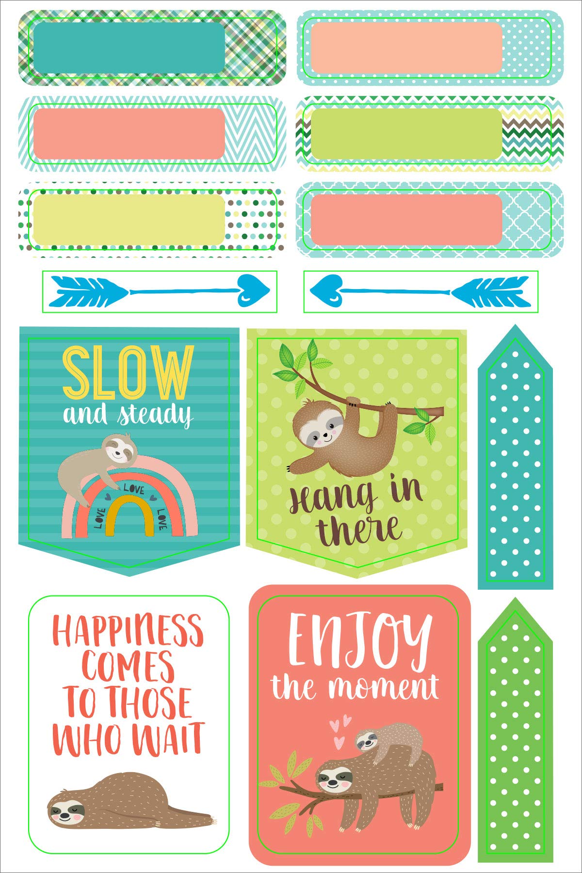 Essentials Sloth Planner Stickers (over 160 stickers!)