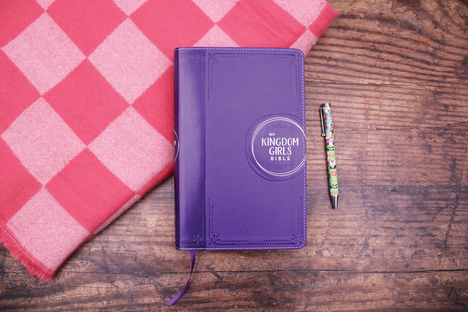 NIV, Kingdom Girls Bible, Full Color, Leathersoft, Purple, Comfort Print: Meet the Women in God's Story (Best Gift for Girls Ages 8-12 to Build Faith, Strength, and Character)