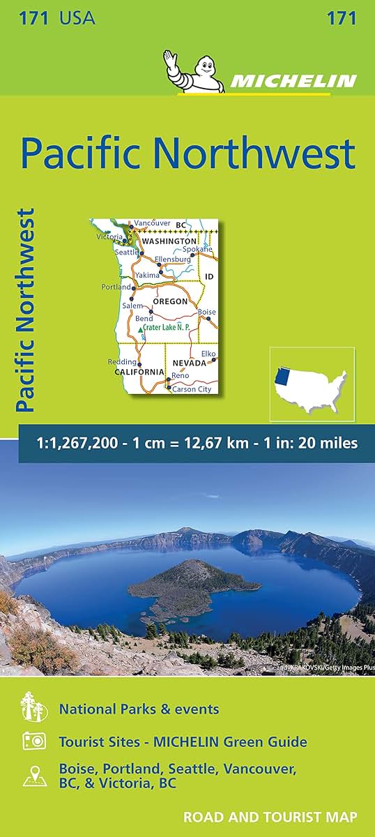 Michelin USA Pacific Northwest Map 171 (Michelin Zoom USA Maps)