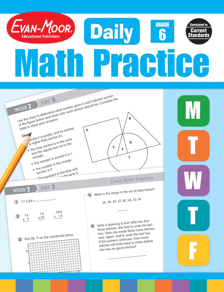 Evan-Moor Daily Math Practice, Grade 6