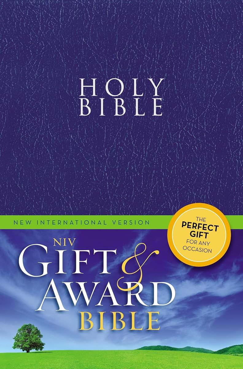 NIV, Gift and Award Bible, Leather-Look, Blue, Red Letter Edition