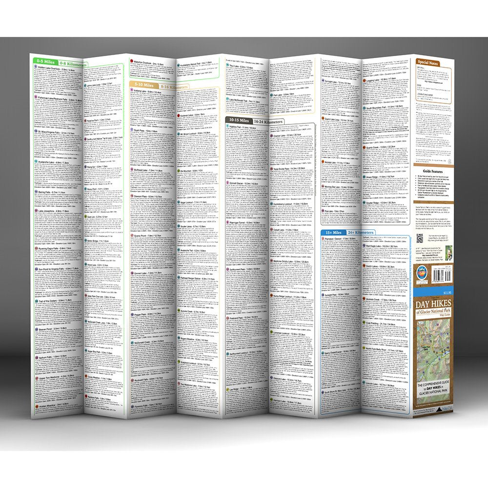 Day Hikes of Glacier National Park Map Guide