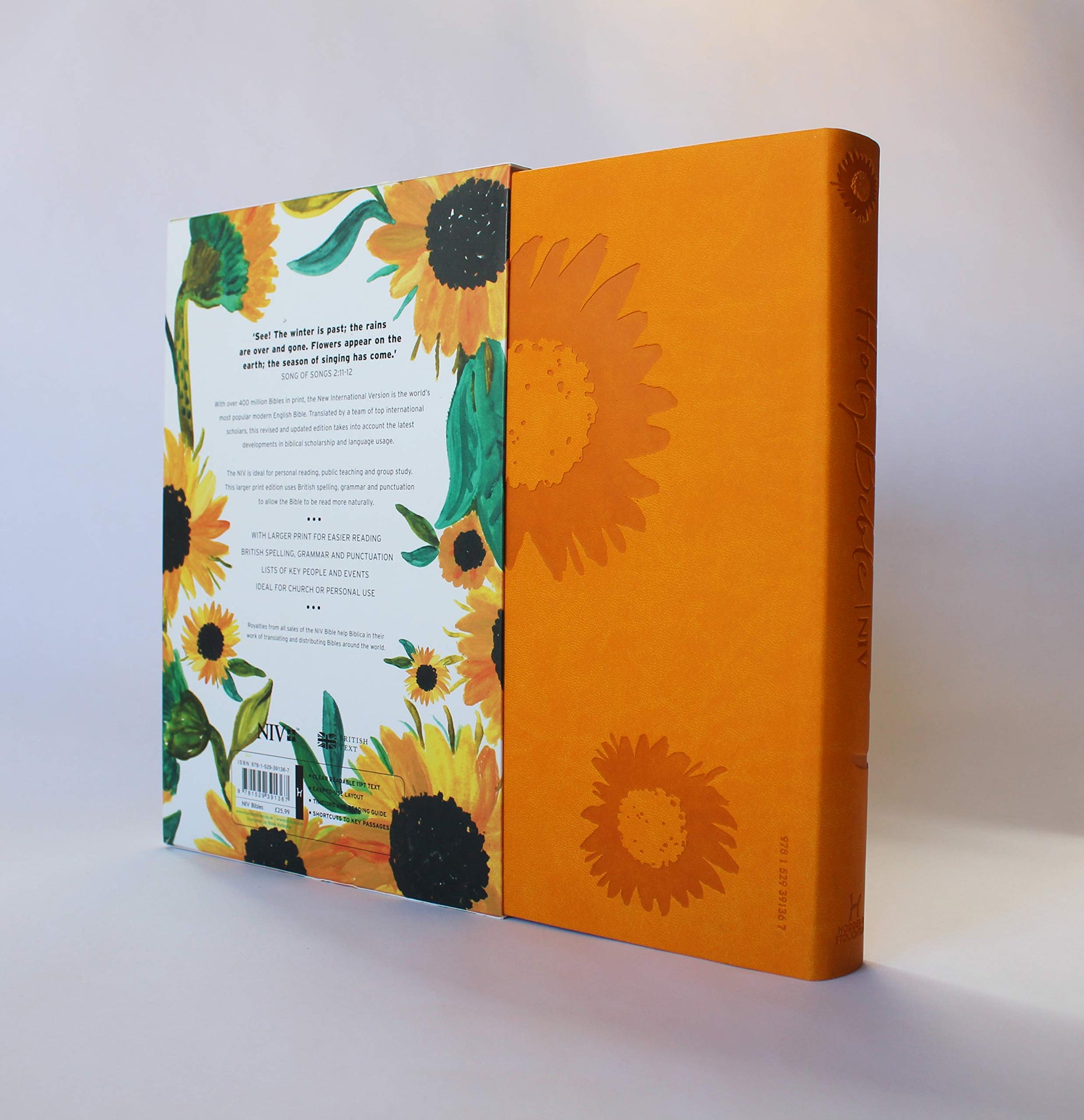 NIV Larger Print Soft-tone Bible: Sunflowers
