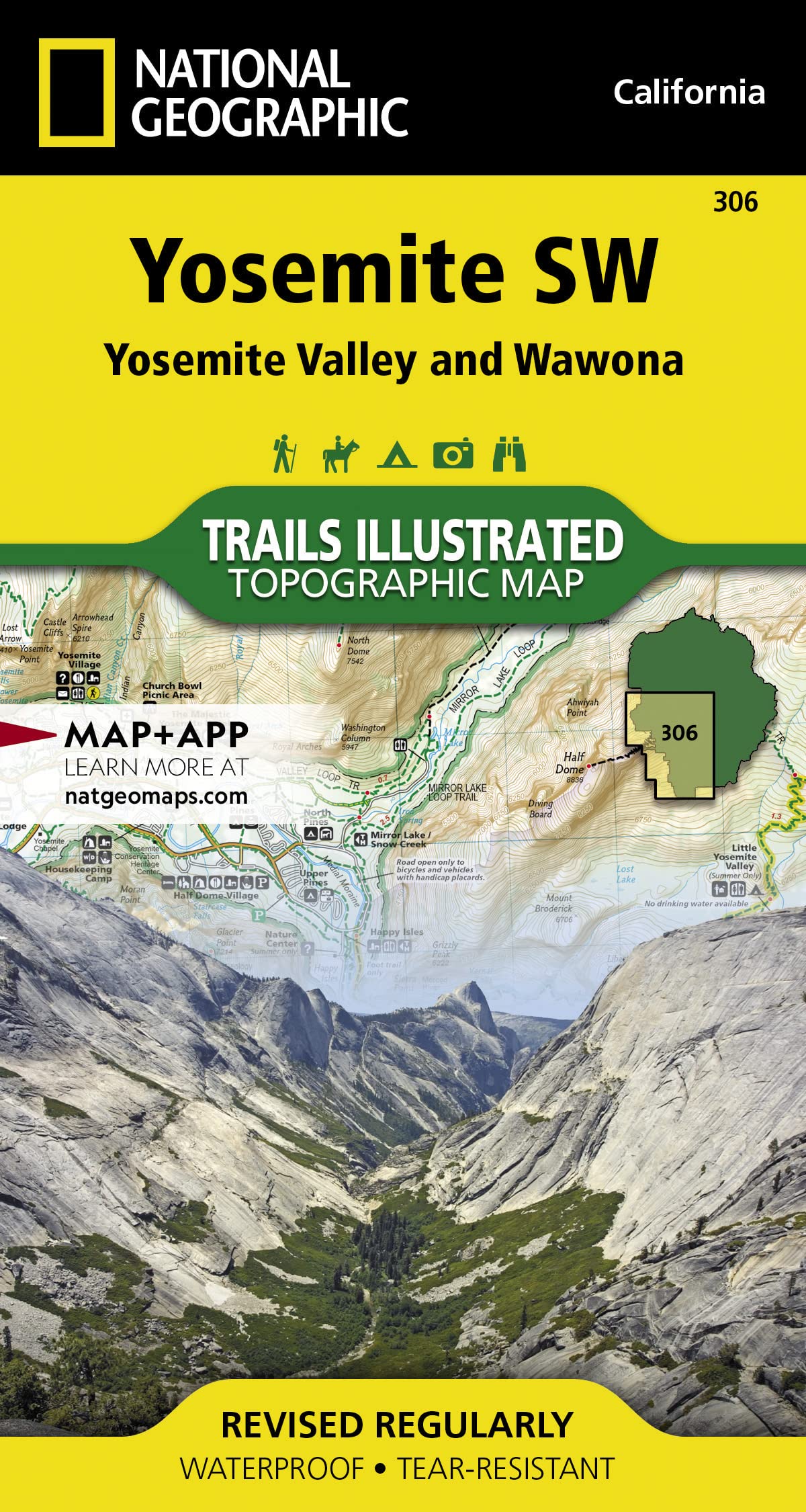 Yosemite SW: Yosemite Valley and Wawona Map (National Geographic Trails Illustrated Map, 306)