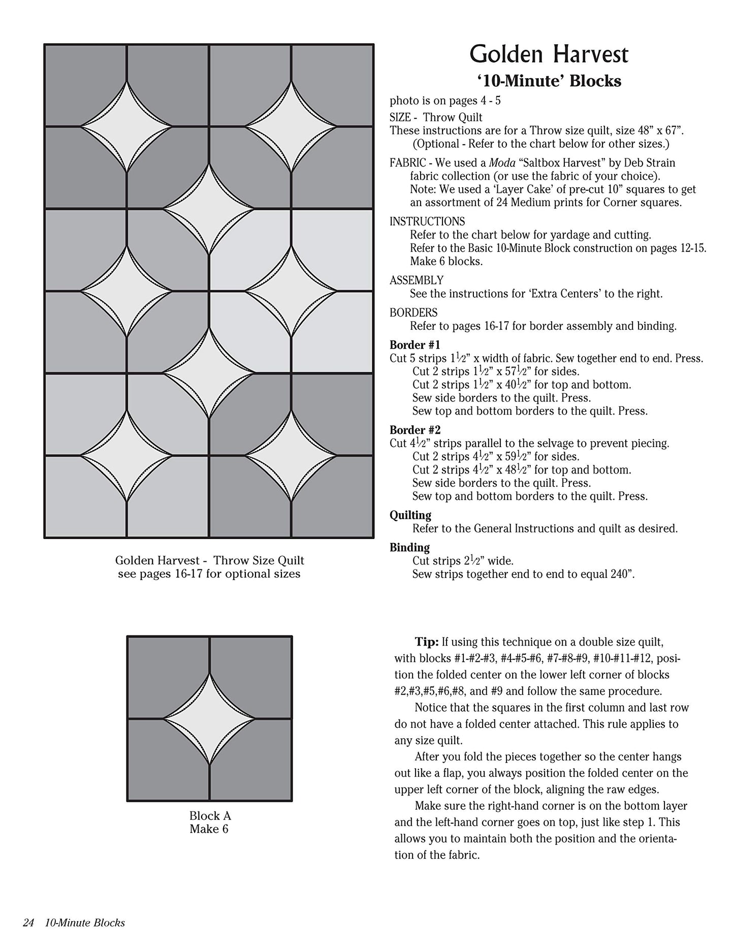 10-Minute Blocks: 3-Seam Squares for Quicker Quilts: Jelly Rolls, Layer Cakes or Yardage (Design Originals) Handy Technique for a King-Size Quilt in a Day or a Throw in an Hour; 7 Stylish Projects