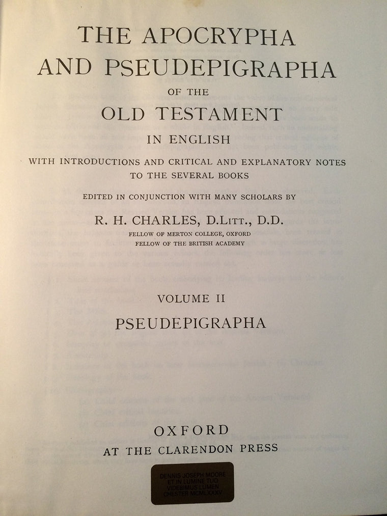 Apocrypha and Pseudepigrapha of the Old Testament Volume II: Pseudepigrapha