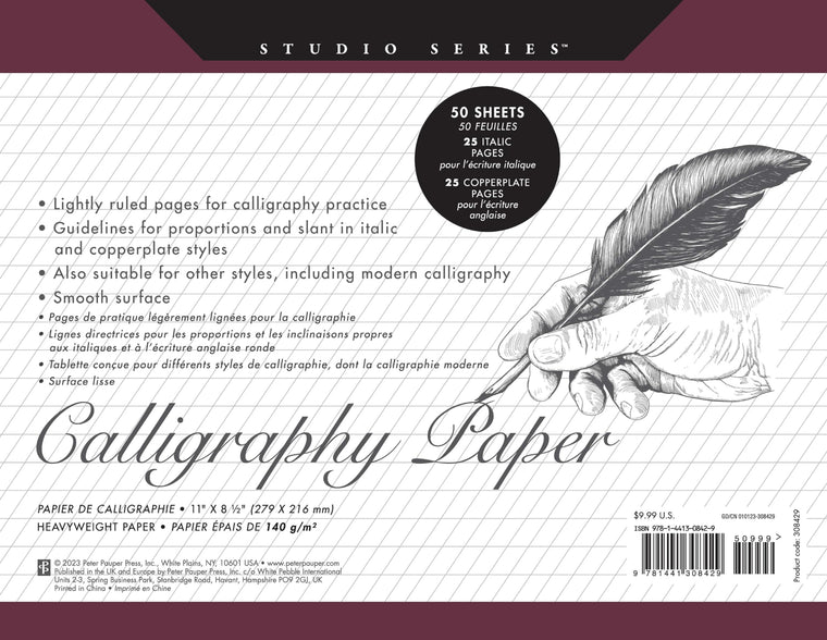 Studio Series Calligraphy Paper Pad: 50 Sheets