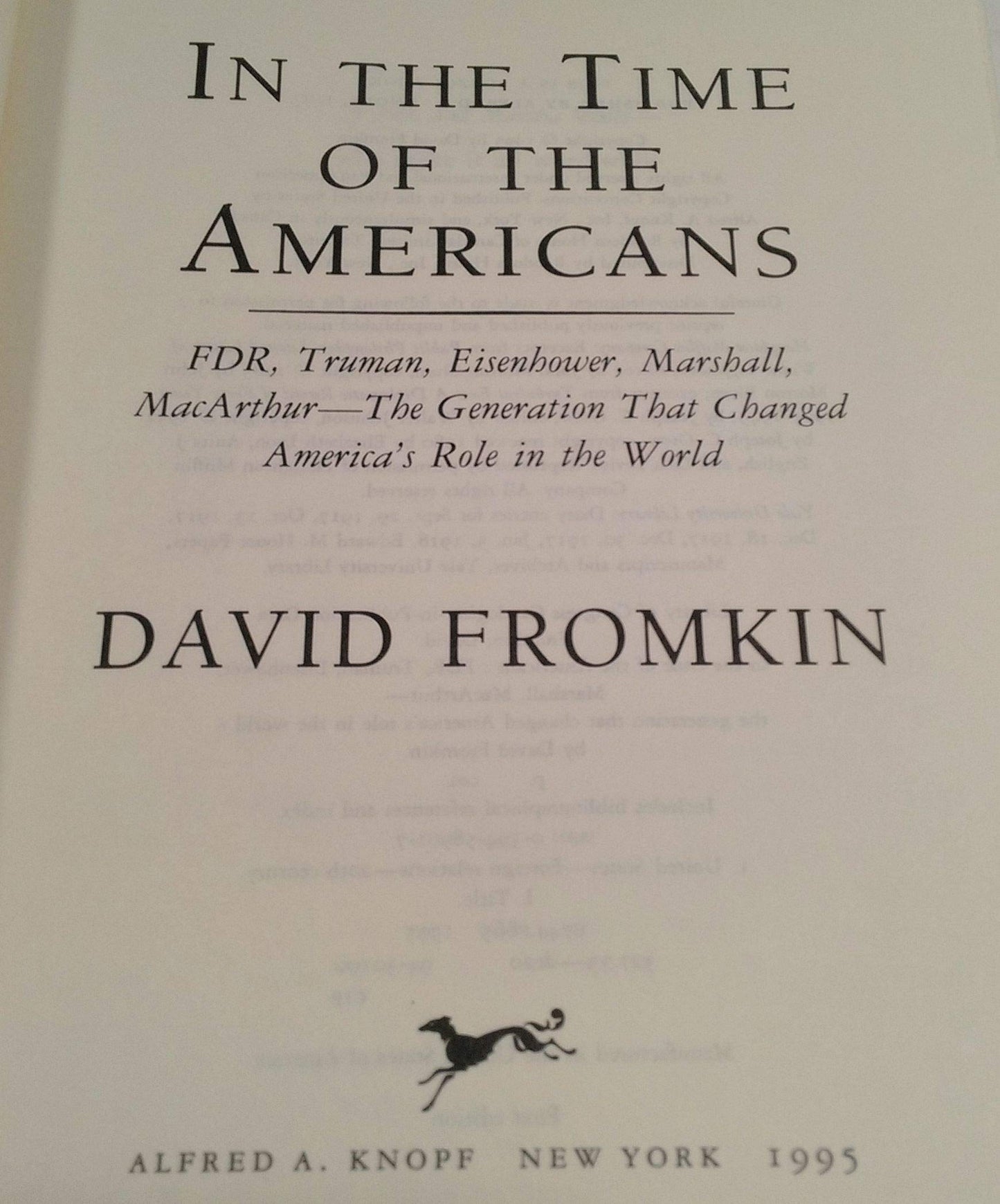 In the Time of the Americans